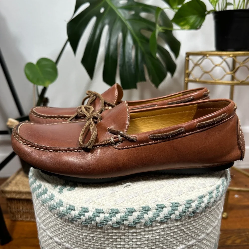Cole Haan Grant‎ Driver Loafers Mens 9M Tan Leather Good Driving Shoes C04396